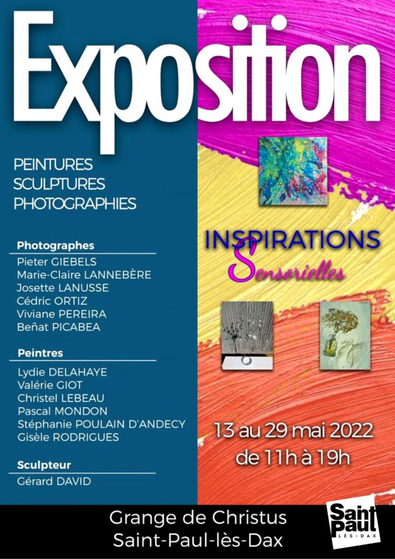 exposition peintures sculptures photographies inspirations sensorielles Saint-Paul-lés-Dax 13 mai 2022