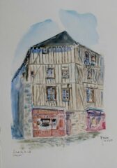 Aquarelle - Limoges - Rue de la cité