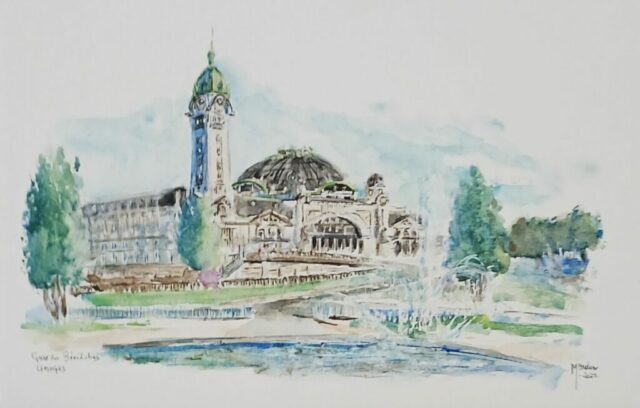 Aquarelle Gare des Bénédictins de Limoges - 2025