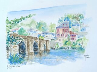 Aquarelle - Pont Saint-Etienne- Limoges