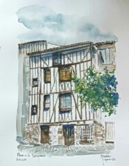 Aquarelle - Limoges - Place de la Barreyrette