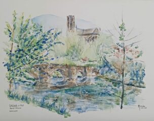 Aquarelle - Limoges - Cathédrale