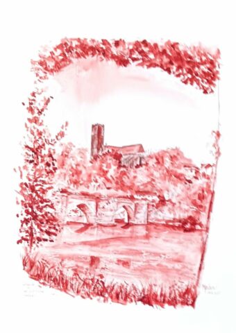 Encre de Chine - Limoges - Pont Saint-Etienne - Cathédrale