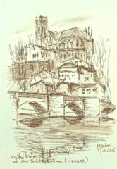 Encre de Chine - Limoges - Cathédrale - Pont Saint-Etienne
